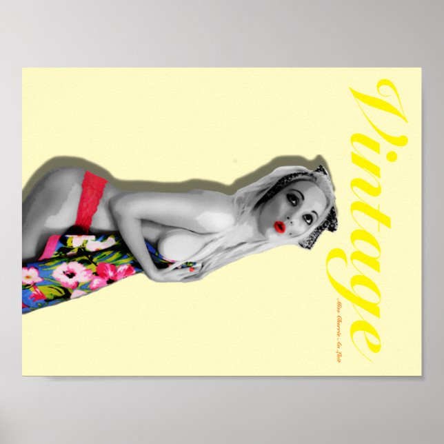 Póster Pinup Retro Chica Art Nostalgage (Frente)