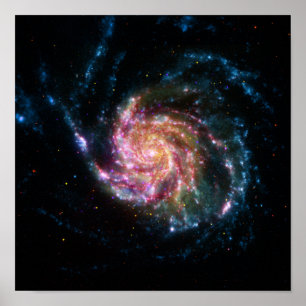 Póster Pinwheel Galaxy Spiral Space
