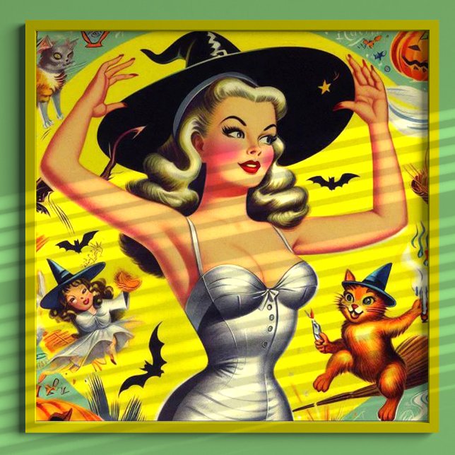 Póster Pinza de bruja retro Halloween (Subido por el creador)