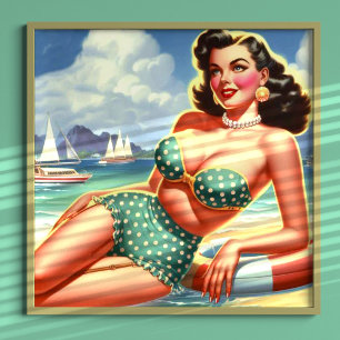 Póster Pinza de verano de playa