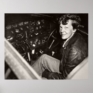 PÓSTER PIONERA DE AVIACIÓN AMELIA EARHART, 1937