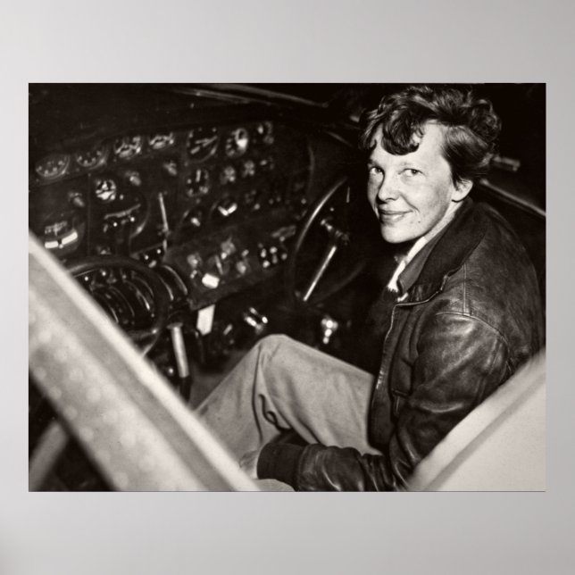 PÓSTER PIONERA DE AVIACIÓN AMELIA EARHART, 1937 (Frente)