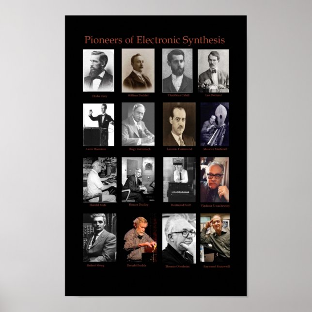 Póster Pioneros de música electrónica (Frente)