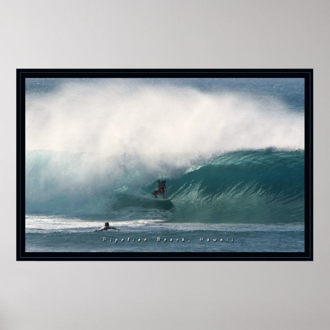 Póster Pipeline Beach Surfer (Frente)
