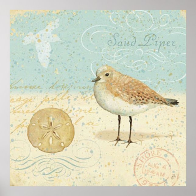 Póster Piper de arena francesa vintage (Frente)