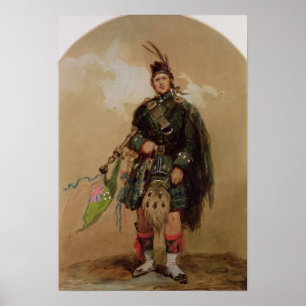 Póster Piper de los Highlanders 79 en Chobham