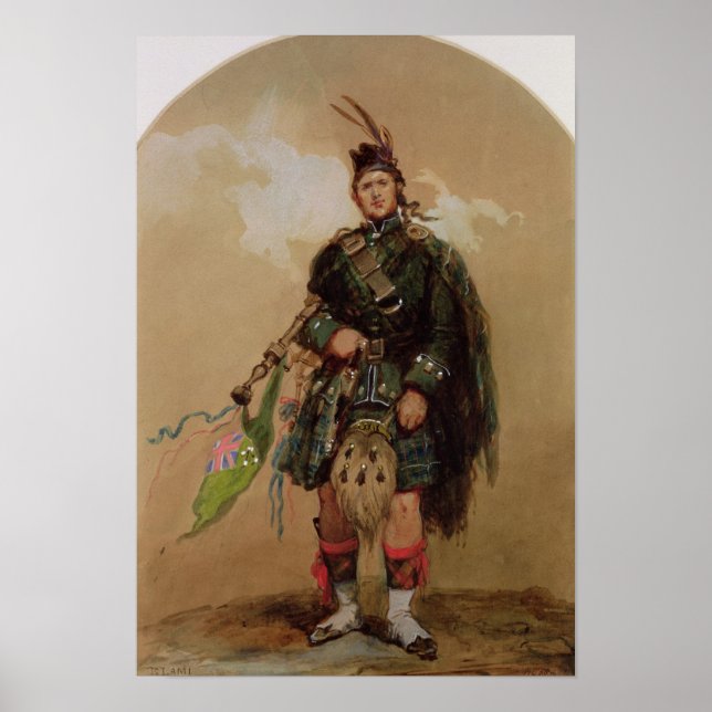 Póster Piper de los Highlanders 79 en Chobham (Frente)