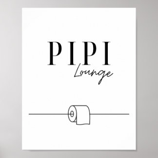 Póster Pipi Lounge - Gäste WC - Toilette