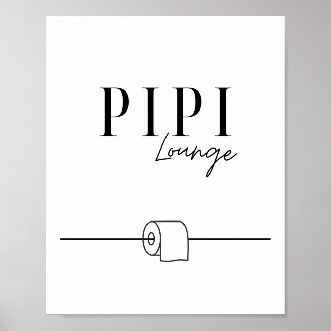 Póster Pipi Lounge - Gäste WC - Toilette (Frente)