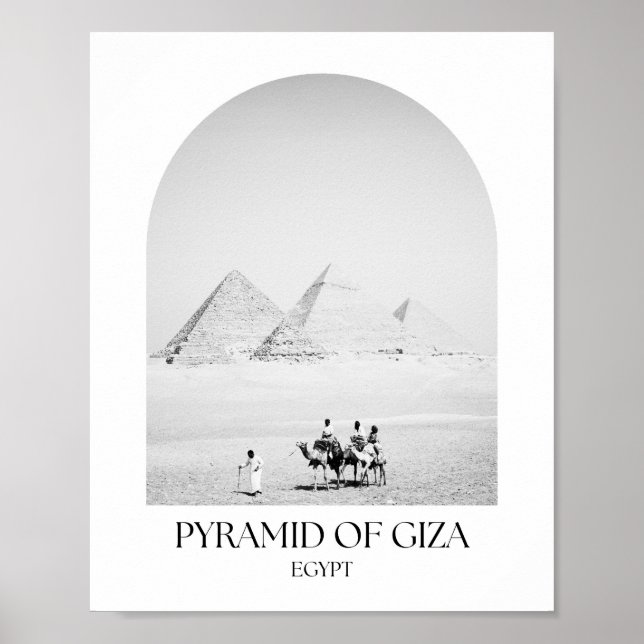Póster Pirámide de la foto del arco de Giza Egipto (Frente)
