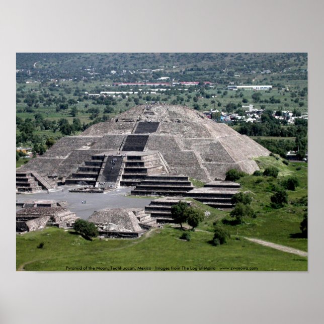 Póster Pirámide de la Luna, Teotihuacán, México (Frente)
