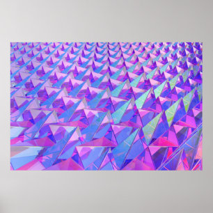 Póster Pirámides de cristal coloridas
