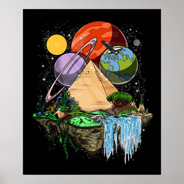 Póster Pirámides egipcias alienan antigua conspiración (Frente)