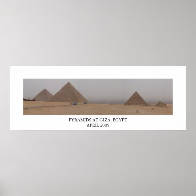 Póster Pirámides en Giza, Egipto (Frente)