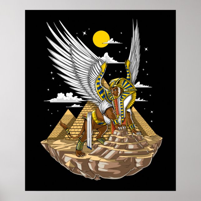 Póster Pirámides esfinges egipcias (Frente)