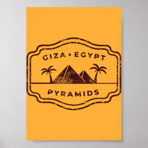 Póster Pirámides Giza Egipto