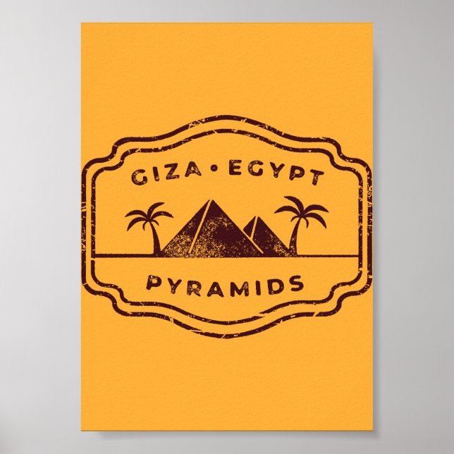Póster Pirámides Giza Egipto (Frente)