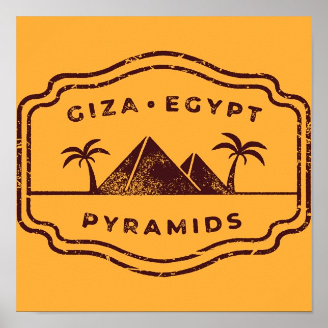 Póster Pirámides Giza Egipto (Frente)