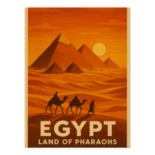 Póster Pirámides místicas de Giza"