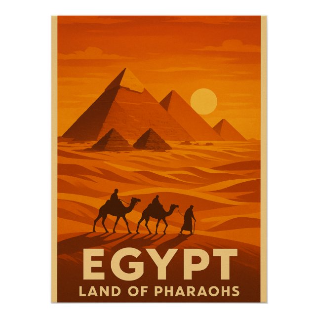Póster Pirámides místicas de Giza" (Anverso)