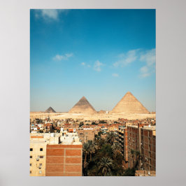Póster Pirámides modernas del centro de Giza Poster de Eg