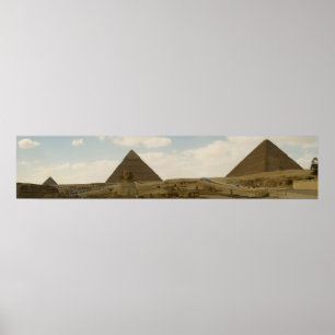 Póster Pirámides y Sphynx
