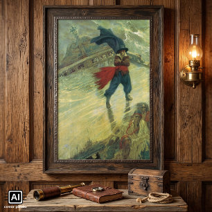 Póster Pirata Antiguo, El holandés errante por Howard Pyl