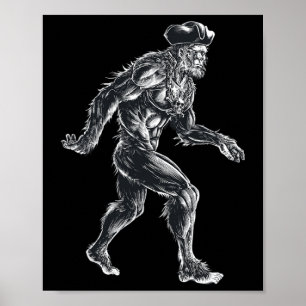 Póster Pirata de pie grande - Pies grandes Sasquatch - Pa