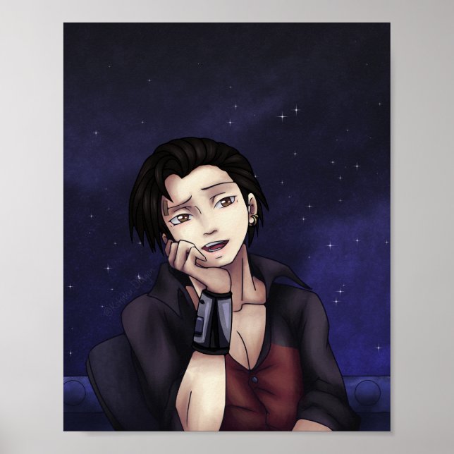 Póster Pirata espacial Anime (Frente)