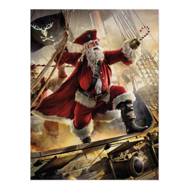 Póster Pirata Santa (Anverso)