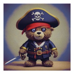 Póster Pirata Teddy Bear