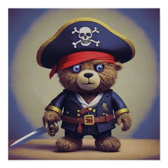 Póster Pirata Teddy Bear (Anverso)