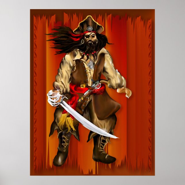 Póster Pirata y espada...Poster (Frente)