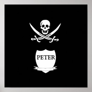 Póster Pirata y monograma
