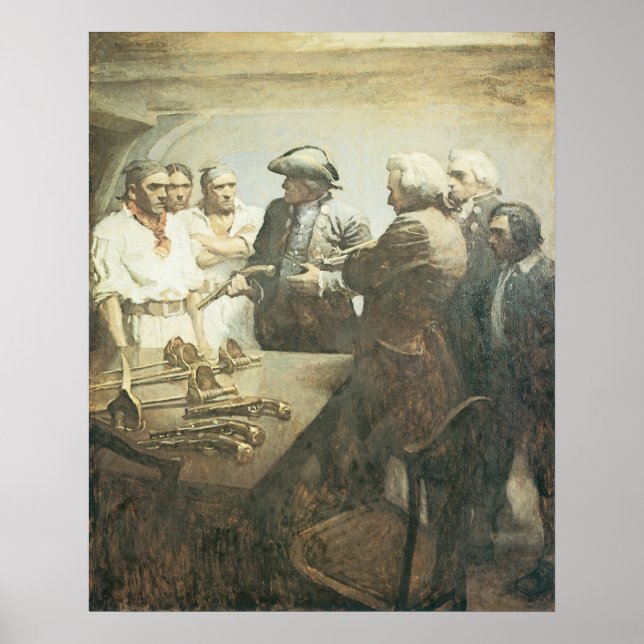 Póster Piratas de época, preparándose para el motín por N (Frente)