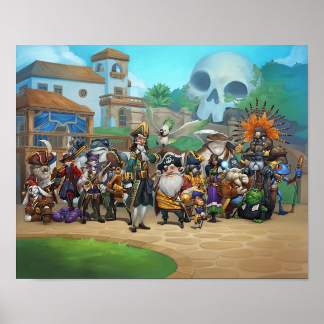 Póster Pirate101 Skull Island (Frente)