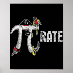 Póster Pirate Pi Day Pirate Lover Fun Pi Day Tee