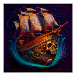 Póster Pirate Ship Art Series - Primera Edición #14