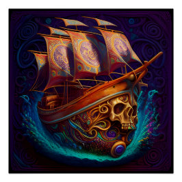 Póster Pirate Ship Art Series - Primera Edición #14
