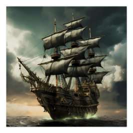 Póster Pirate Ship Art Series - Primera Edición #15