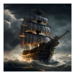 Póster Pirate Ship Art Series - Primera Edición #19