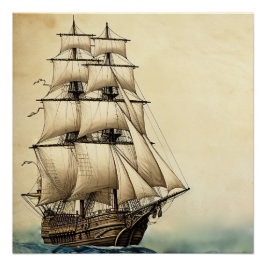 Póster Pirate Ship Art Series - Primera Edición #24