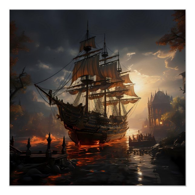 Póster Pirate Ship Art Series - Primera Edición #37 (Anverso)