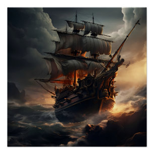 Póster Pirate Ship Art Series - Primera Edición #38