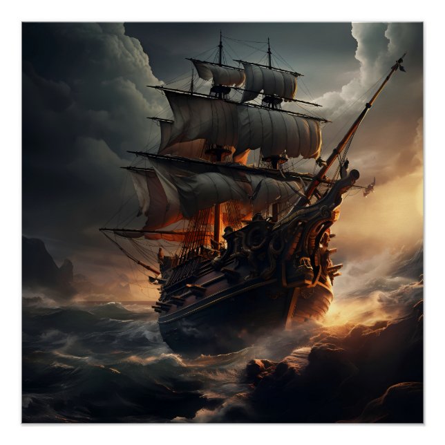 Póster Pirate Ship Art Series - Primera Edición #38 (Anverso)