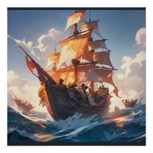 Póster Pirate Ship Art Series - Primera Edición #39