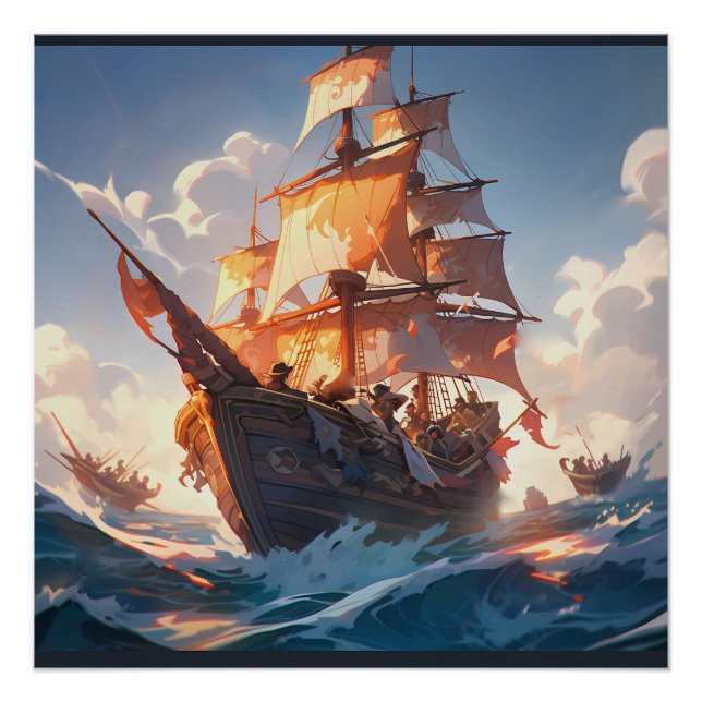 Póster Pirate Ship Art Series - Primera Edición #39 (Anverso)