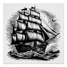 Póster Pirate Ship Art Series - Primera edición #40