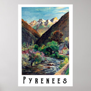 Póster Pirineos, Francia