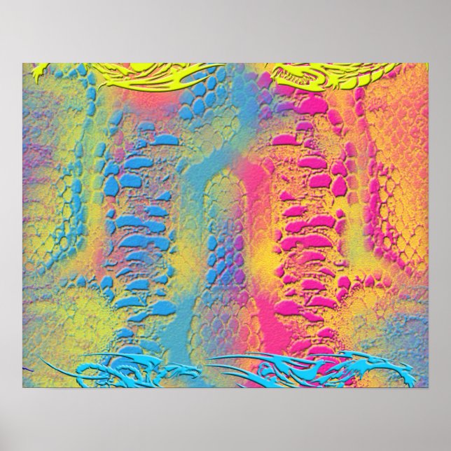 Póster PIRÓN - fractal decorativo moderno - (Frente)